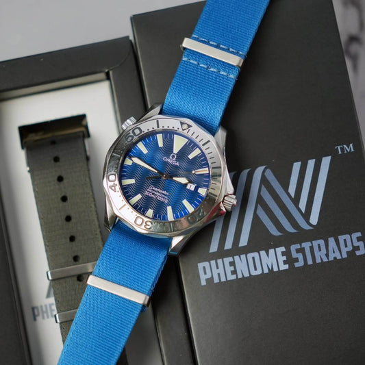 Blue Nylon Watch Strap - Omega Seamaster