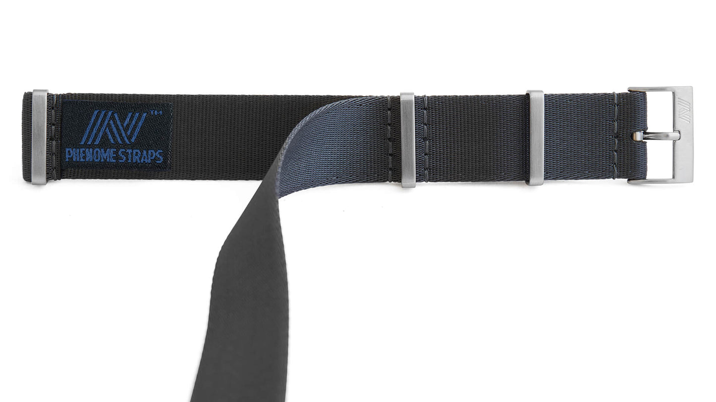 Admiralty Grey Nylon Watch Strap - Brushed