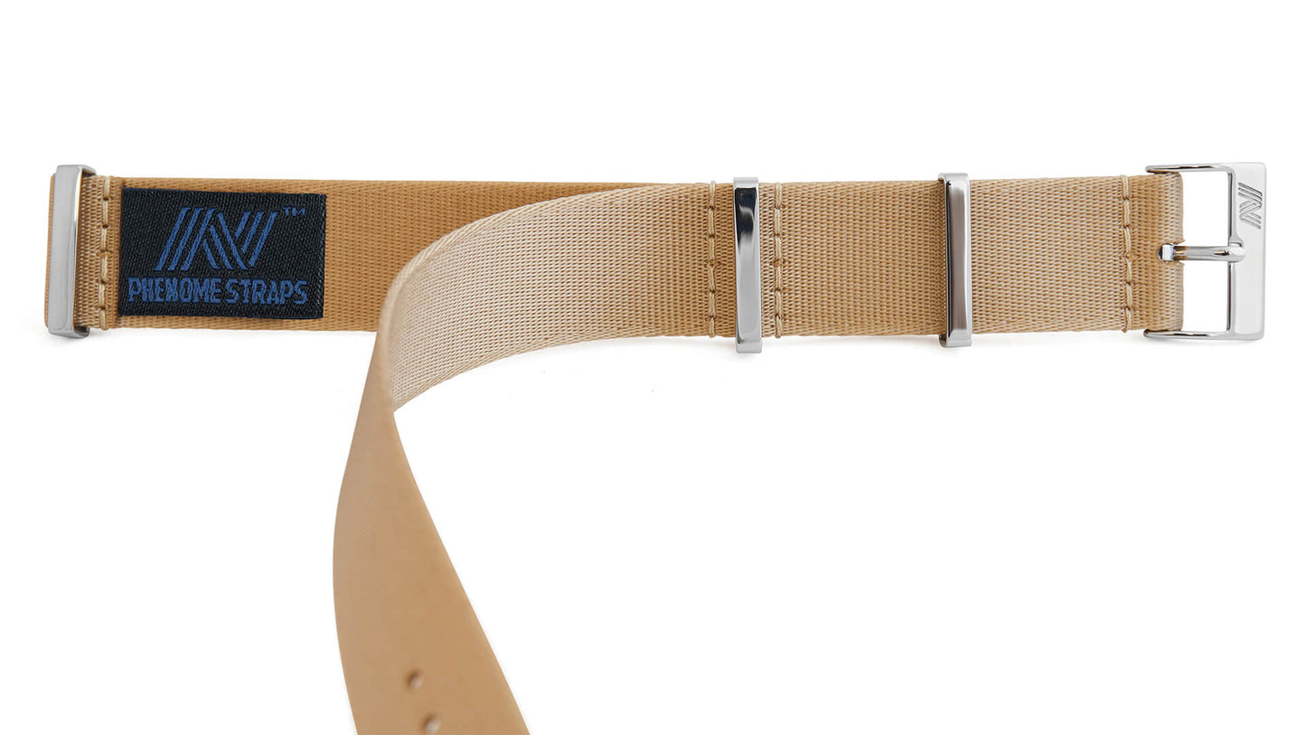 Beige Nylon Watch Strap