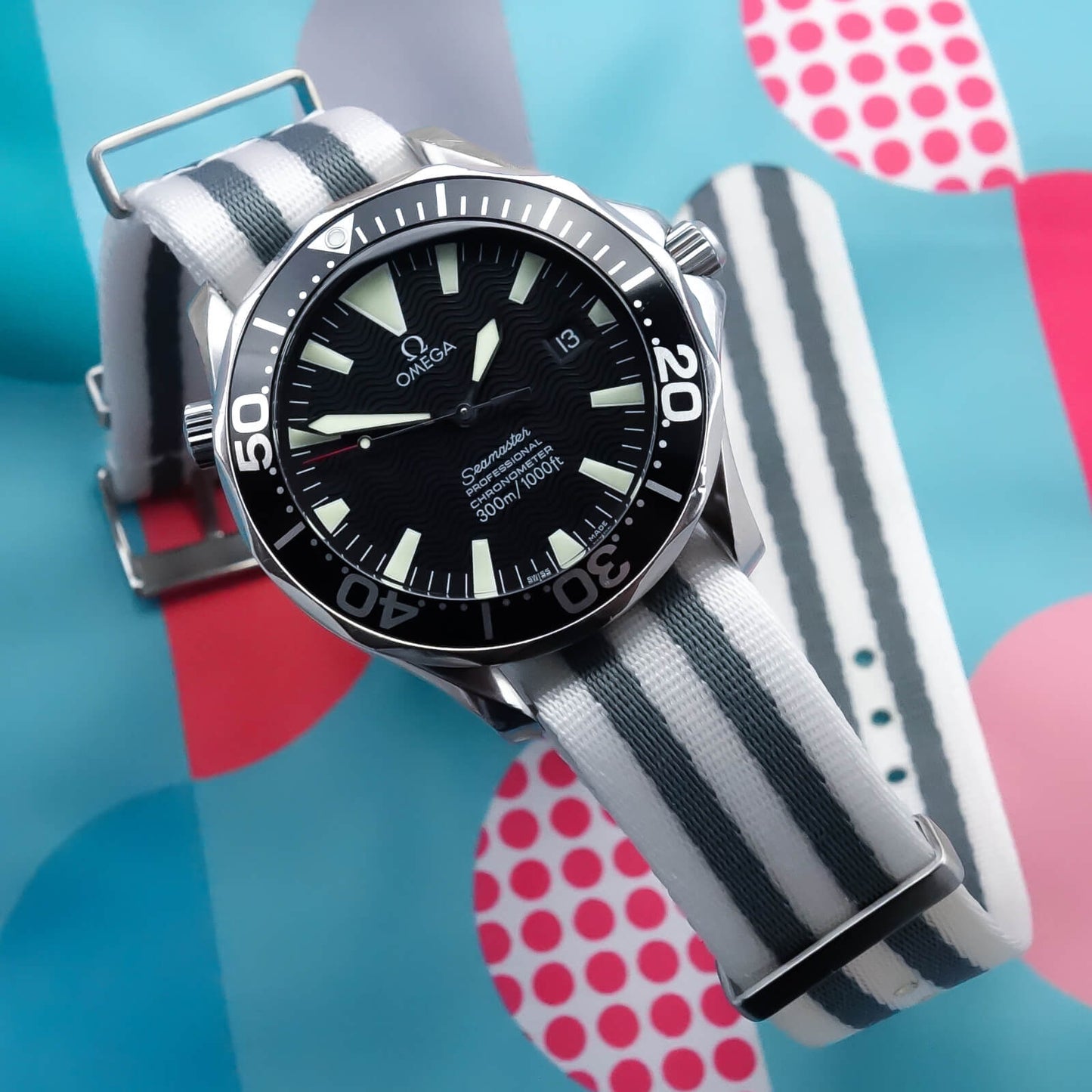 White Bond Nylon Watch Strap