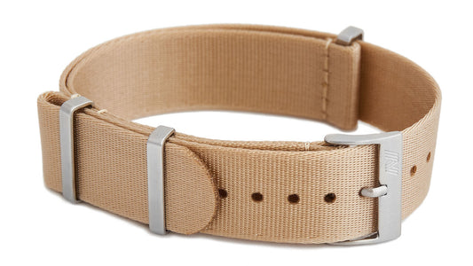 Beige Nylon Watch Strap