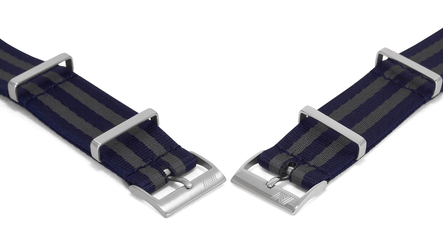 Blue Bond Nylon Watch Strap - Buckle