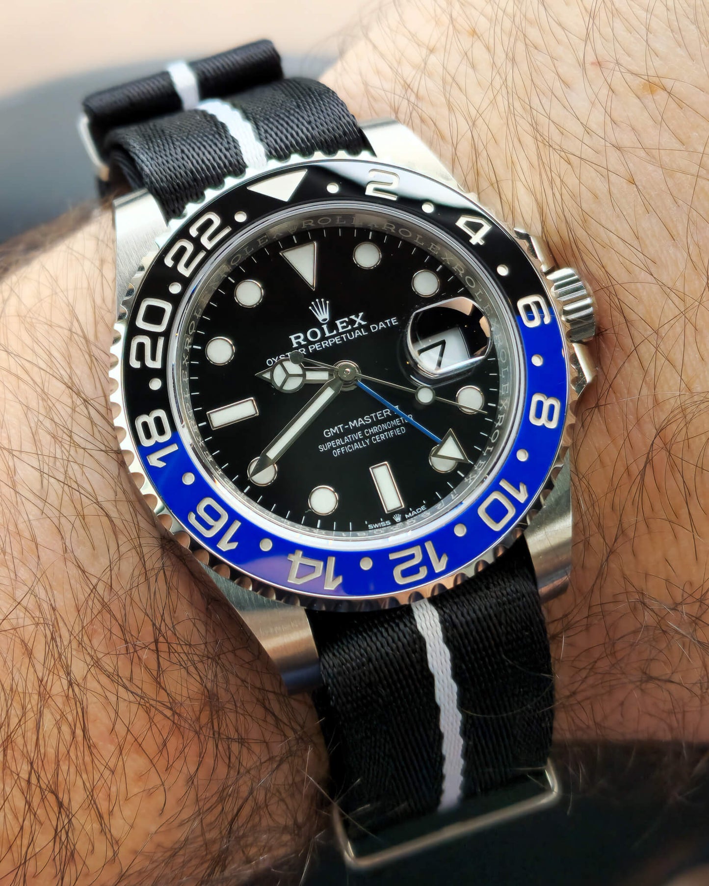 Rolex GMT Master II - Batman on a nylon strap