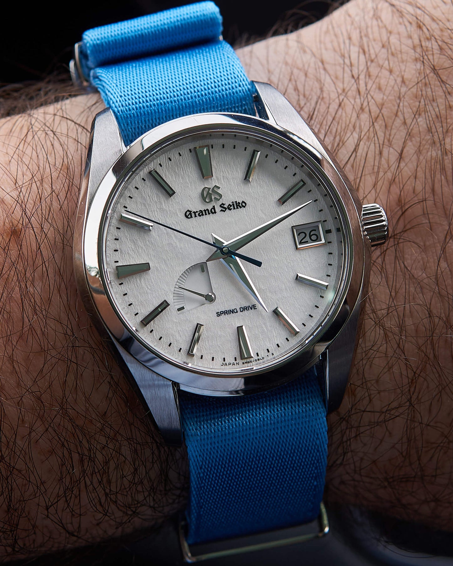 Blue Nylon Watch Strap - PhenomeStraps - Grand Seiko Snowflake