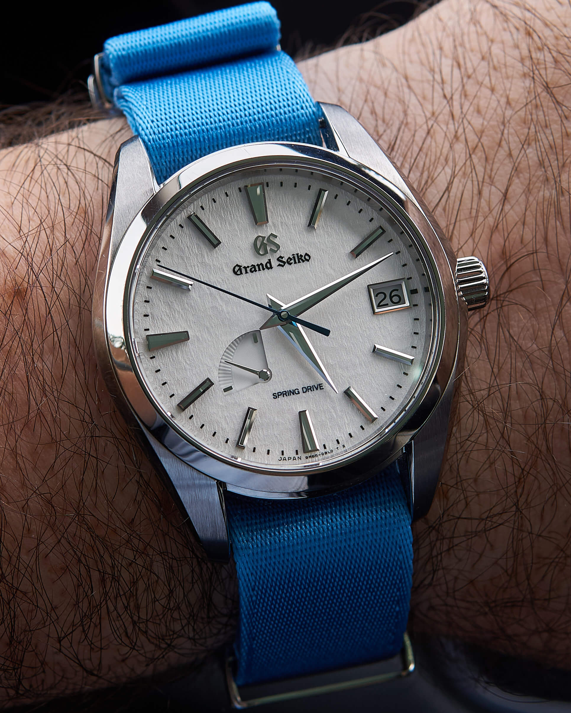 Blue Nylon Watch Strap - PhenomeStraps - Grand Seiko Snowflake