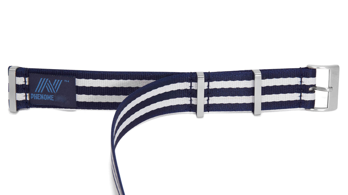 Dark Blue & White Nylon Strap