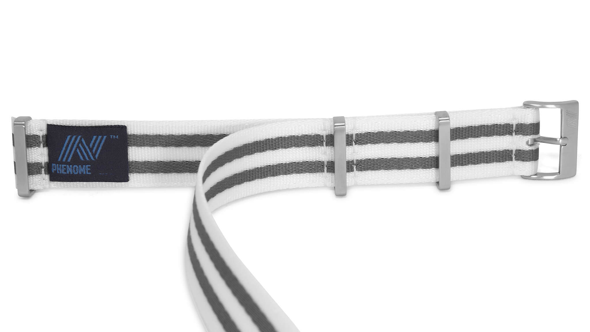 Phenome White Bond Nylon Strap 18 mm / Regular / Polished